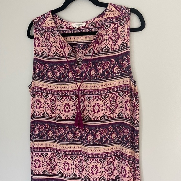 Beachlunchlounge Boho Kayla Tribal Print Sleeveless Midi Shift Dress - Picture 5 of 12